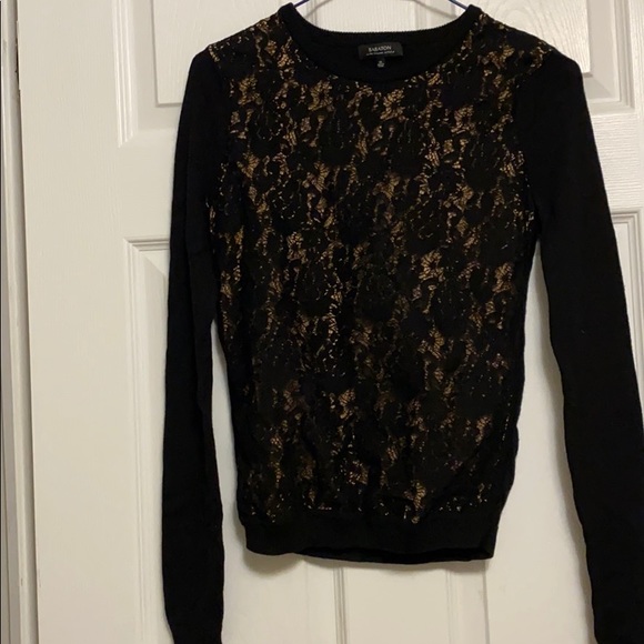 Aritzia Babaton Alpaca Wool Lace Black Sweater XS
